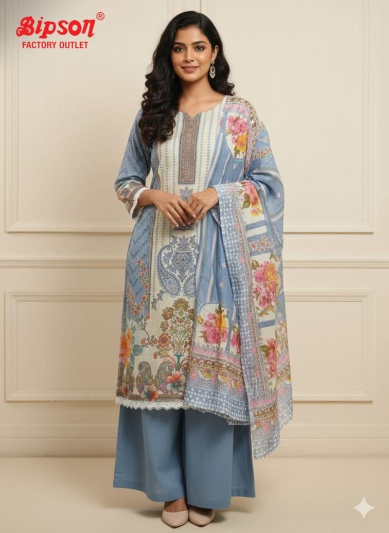 bipson prints cotton full stitch unique plazzo suit