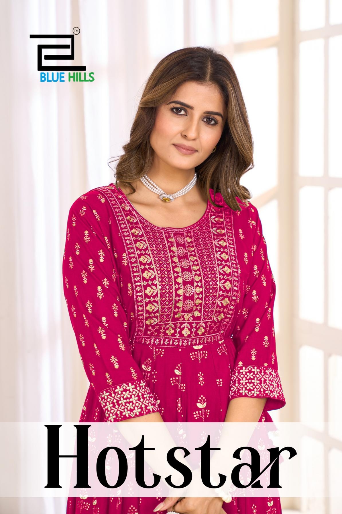 blue hills hotstar series 1001-1004 rayon wholesale kurti 