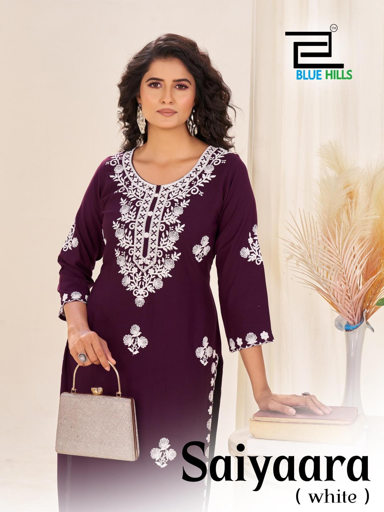 blue hills saiyaara series 1001-1004 rayon wholesale kurti in surat