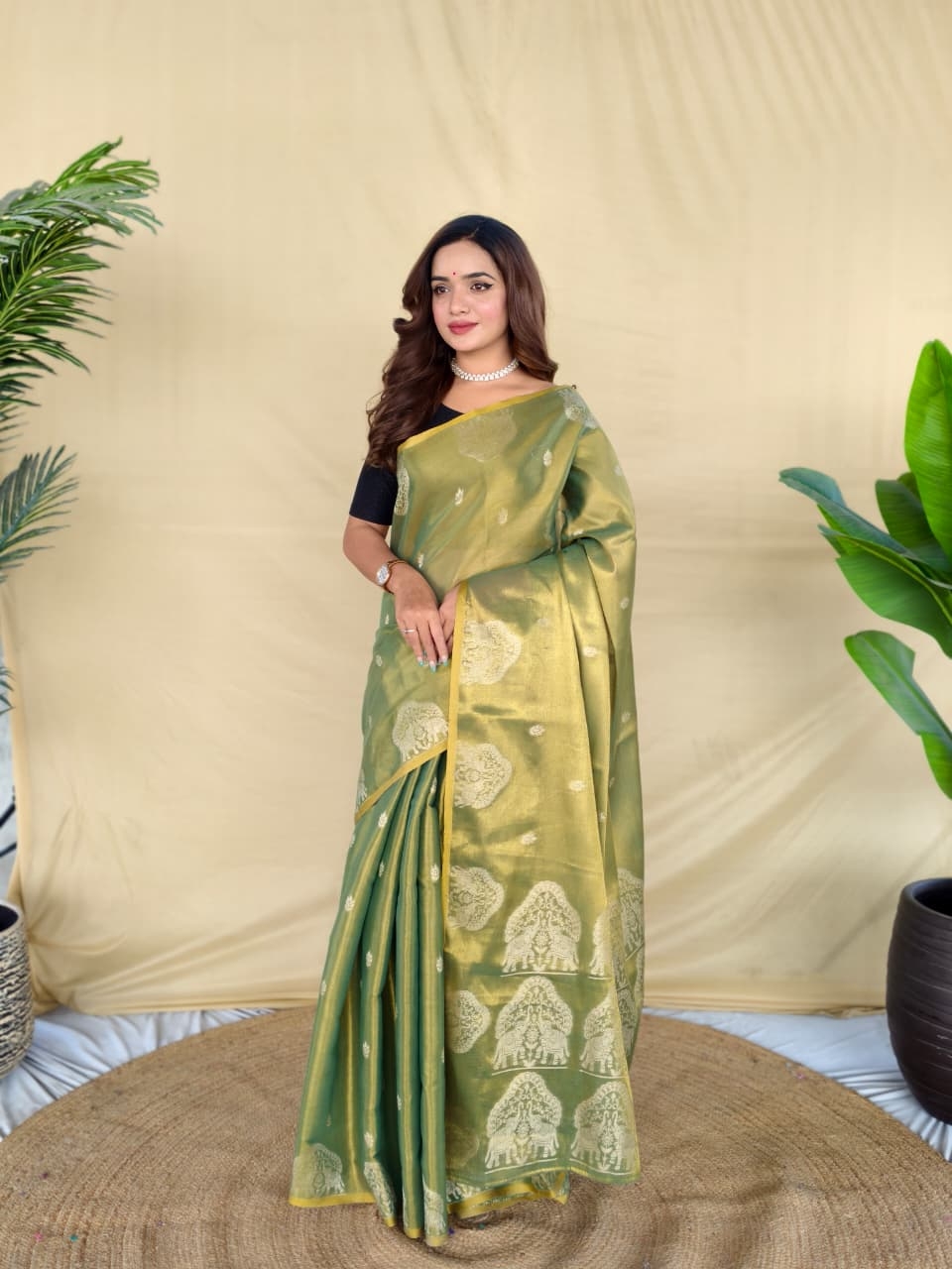 BT-53  PREMIUM ZARI TISSUE WEAVING SAREES at wholesale price