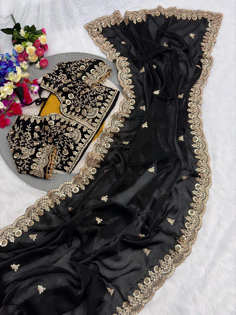 BT PASMINA PURE SOFT FANDY SATIN SILK wholesale saree in surat