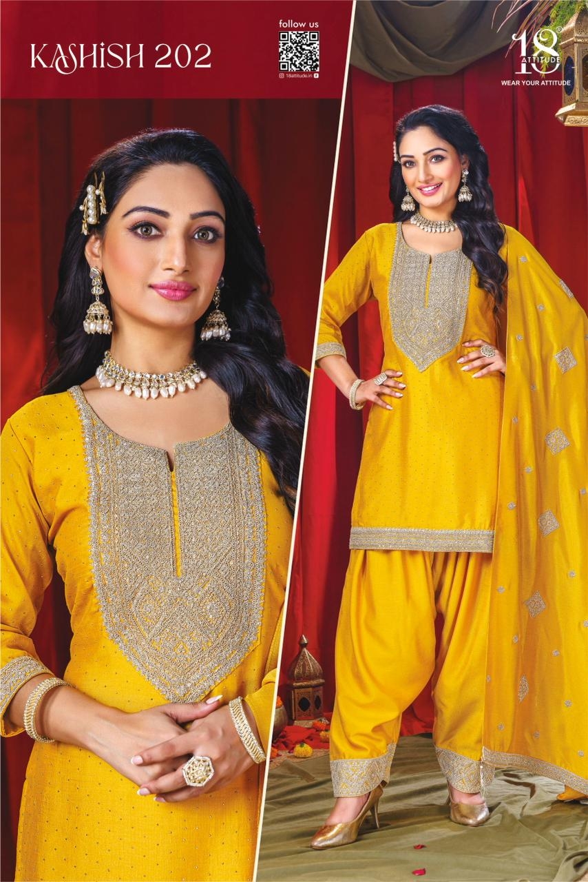 Celebrate PREMIUM VICHITRA SILK KURTI DUPPATA WITH FARSHI SALWAR