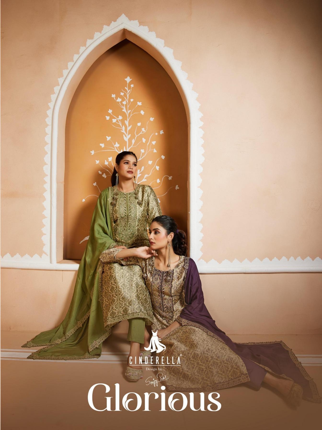 cindrella glorious series 15852-15855 tanshvi silk jacquard wholesale suit 