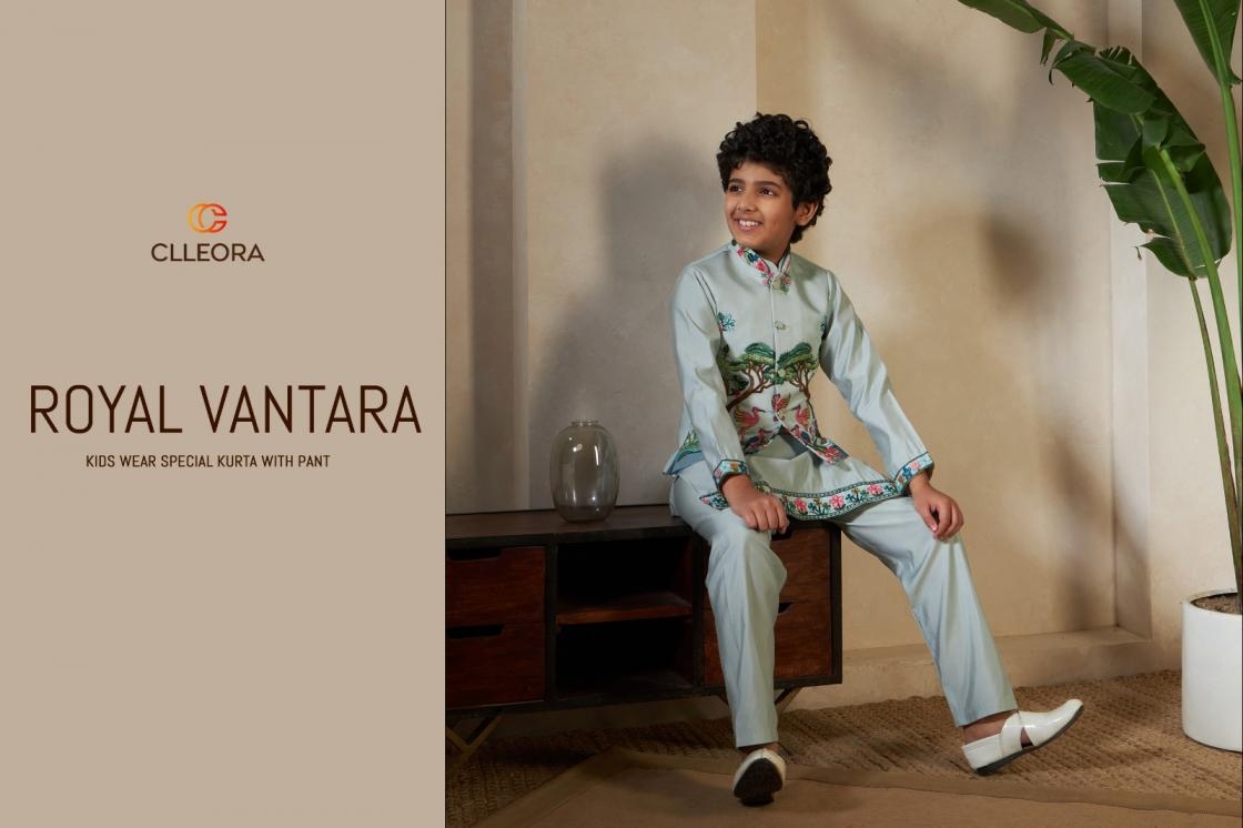 clleora royal vantara series 91061-91065 viscose silk kids kurta