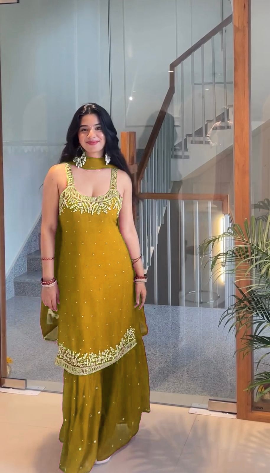 Crafted in Classy Tones Faux Georgette wholesale suit in surat