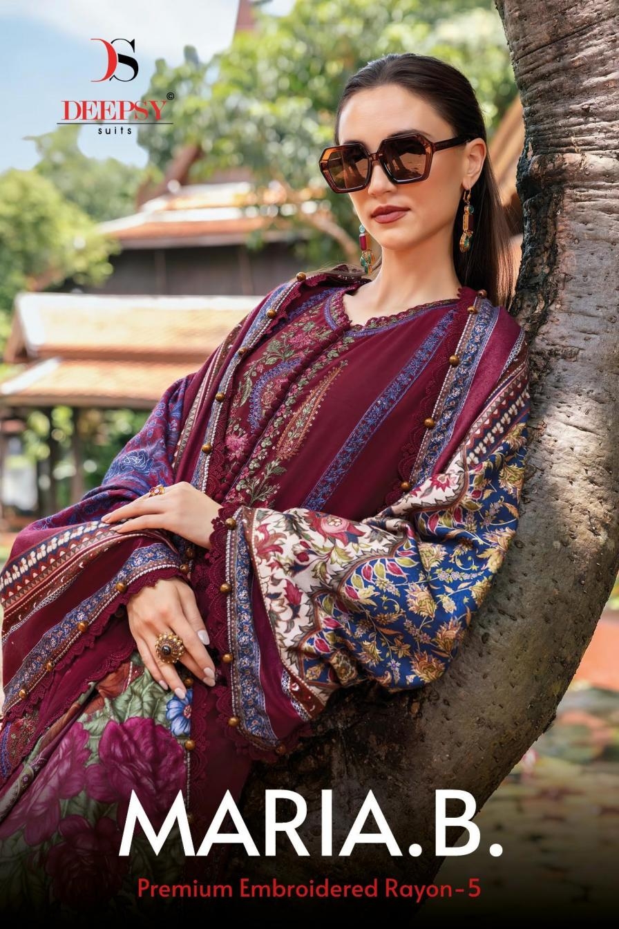 deepsy suit maria b embroided rayon vol 5 series 1561-1566 viscose wholesale suit