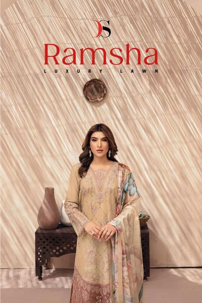 deepsy suits ramsha luxury lawn series 9051-9056 pure cotton wholesale suit