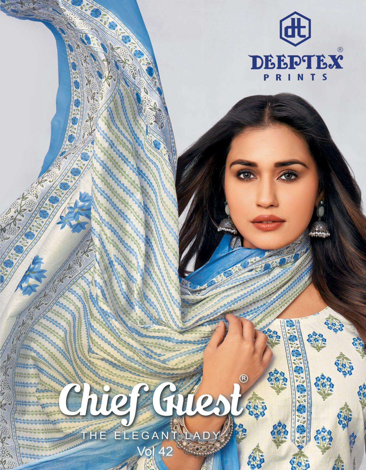 Deeptex Chief Guest Vol-42 series 4201-4215 Heavy Cotton wholesale suit