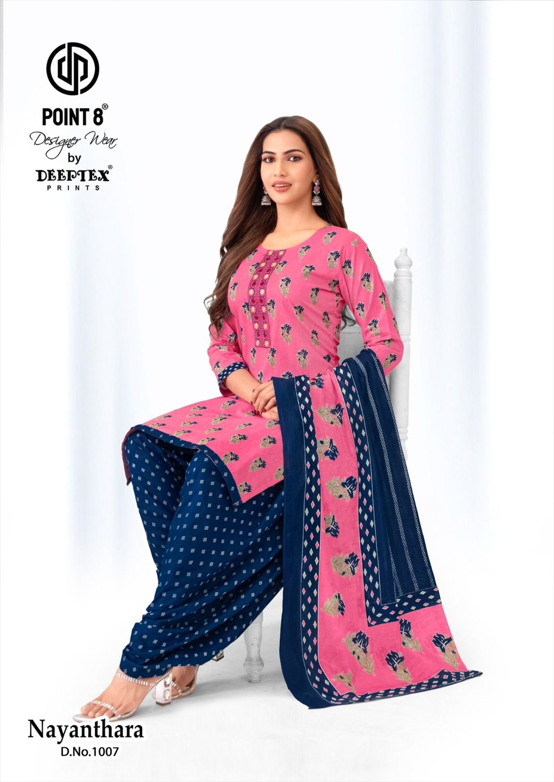 Deeptex Nayanthara Vol-10 series 1001-1010 Pure Cotton wholesale suit