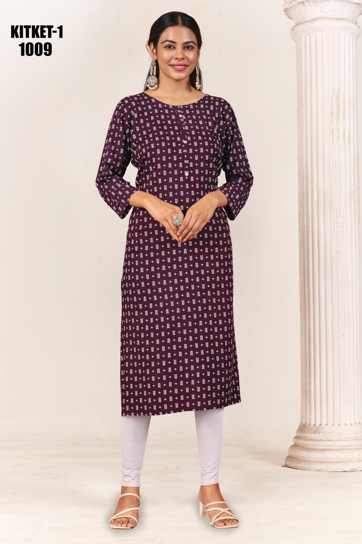 diya trends kitket vol 1 series 1001-1020 rayon procian print kurti