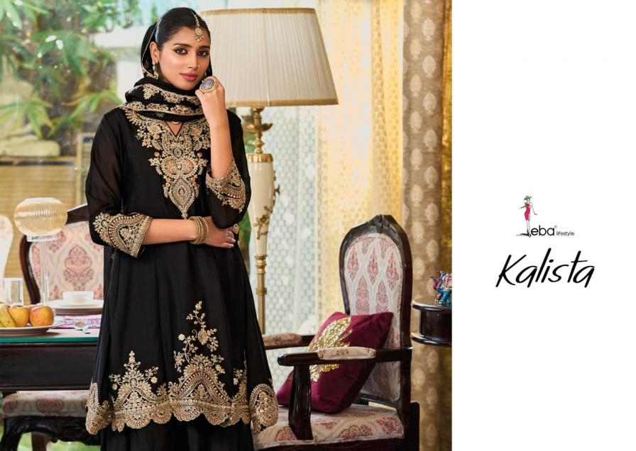 eba lifestyle kalista series 1872-1873 chinon with emboidery work wholesale suit 