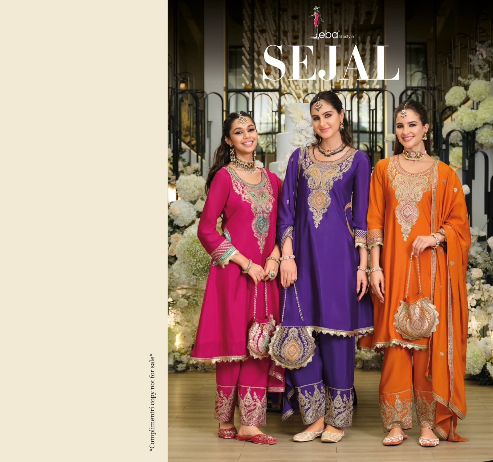 eba lifestyle Sejal series 2393-2341 hevey Chinon wholesale readymade suit