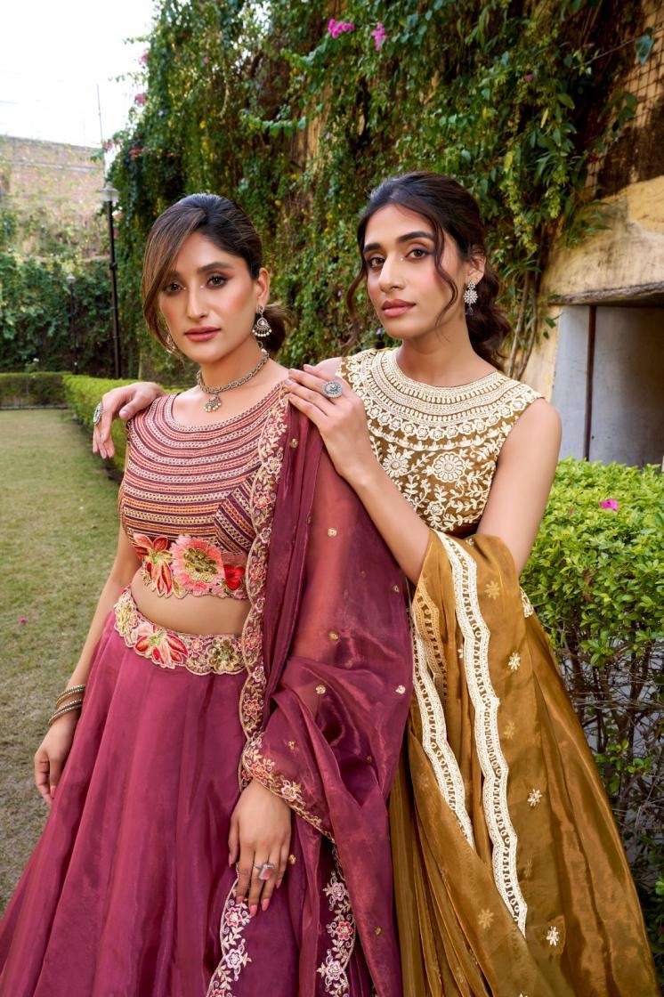 elvina lnb1445 chanda silk designer stitch lehenga unstitch choli online