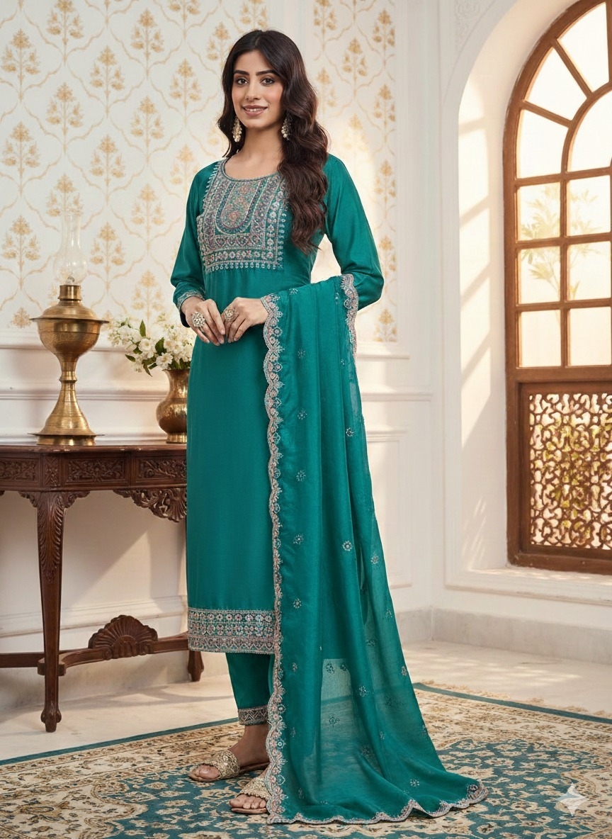 FAB01 VISCOSE  WITH EMBROIDERY WORK wholesale suit in surat