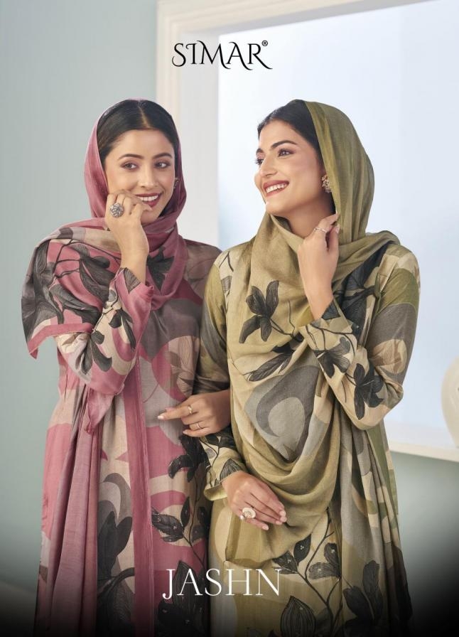 glossy simar jashn series 8203 viscose muslin wholesale suit 