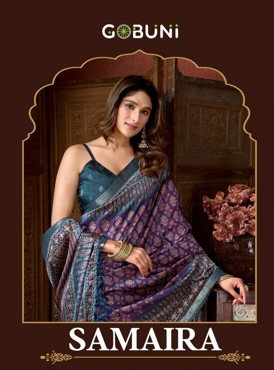 gobuni samaira series 2801-2806 Cluster Digital Saree wholesale in surat