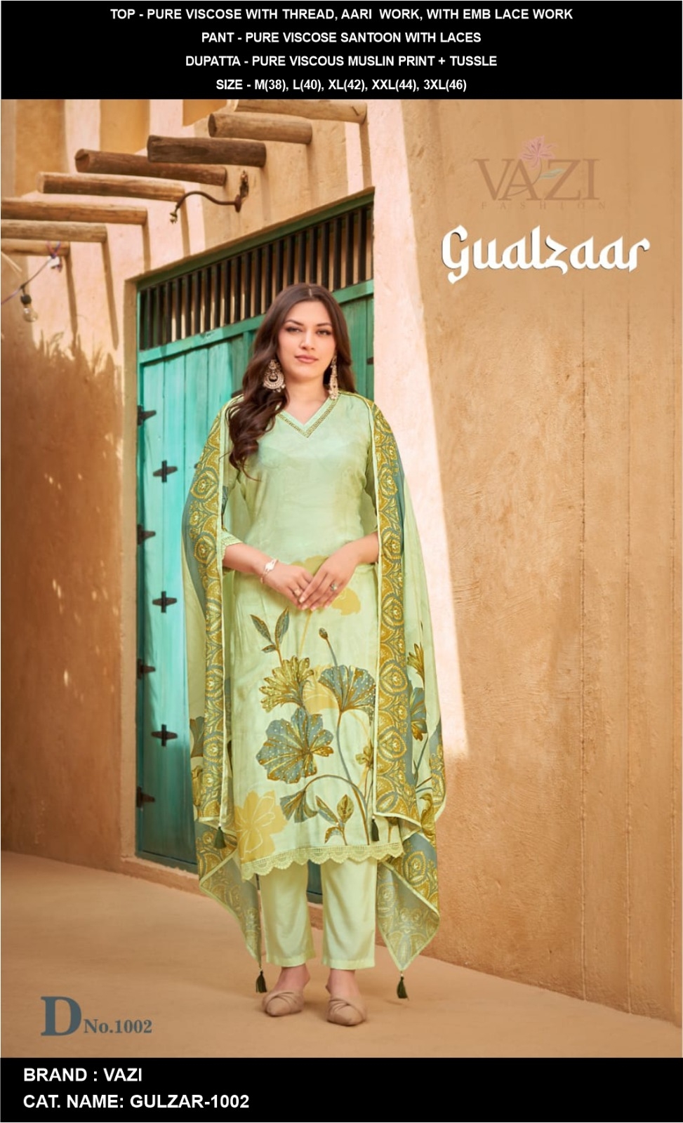 GUALZAAR PURE  VISCOUS MUSLIN PRINT wholesale kurti