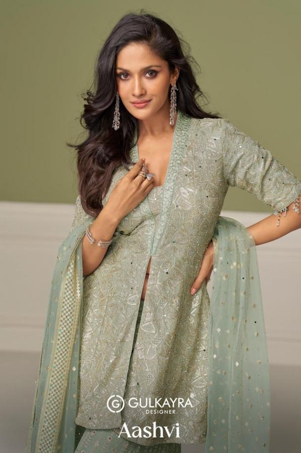 gulkayra aashvi series 7648 georgette wholesale readymade suit 