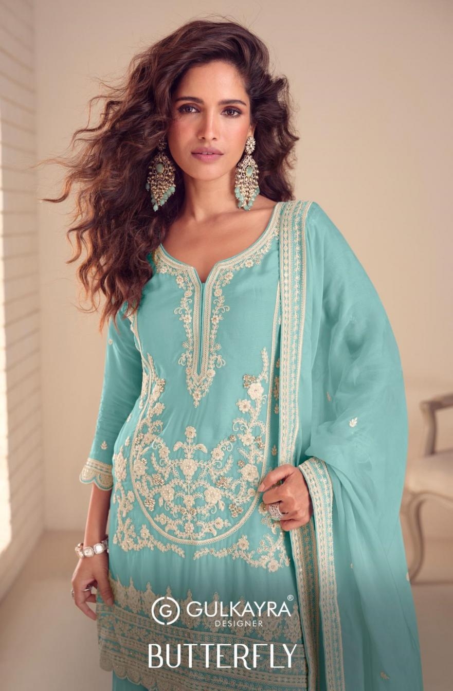 gulkayra butterfly series 7566 chinon wholesale suit in surat
