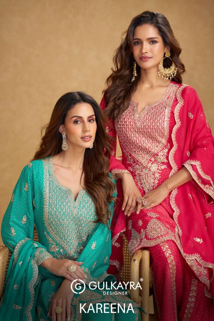 gulkayra kareena series 7607-7608 chinon wholesale readymade suit