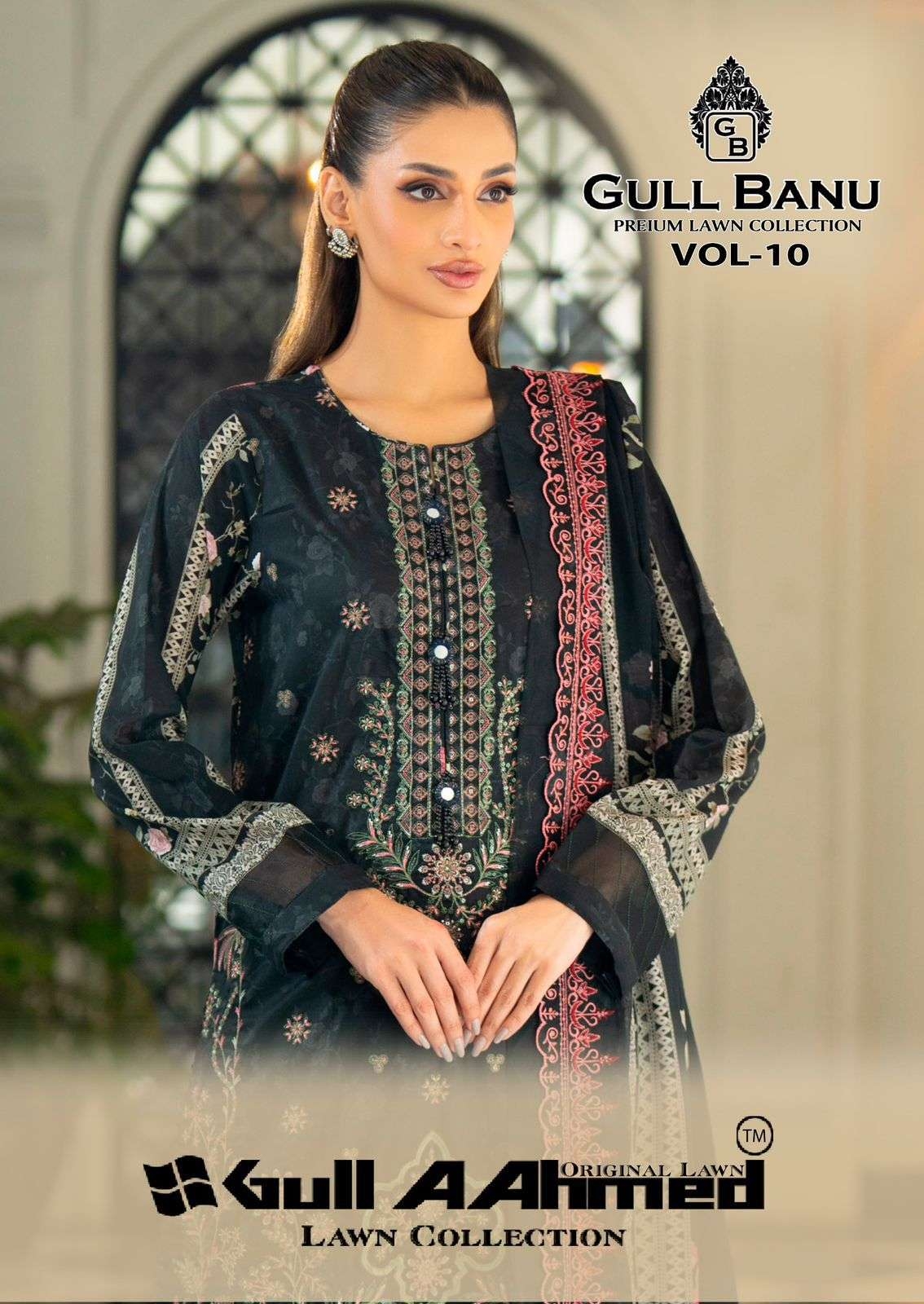 Gull Aahmed Gull Banu Vol- 10  series 10001-10006 Pure Cambric wholesale readymade suit