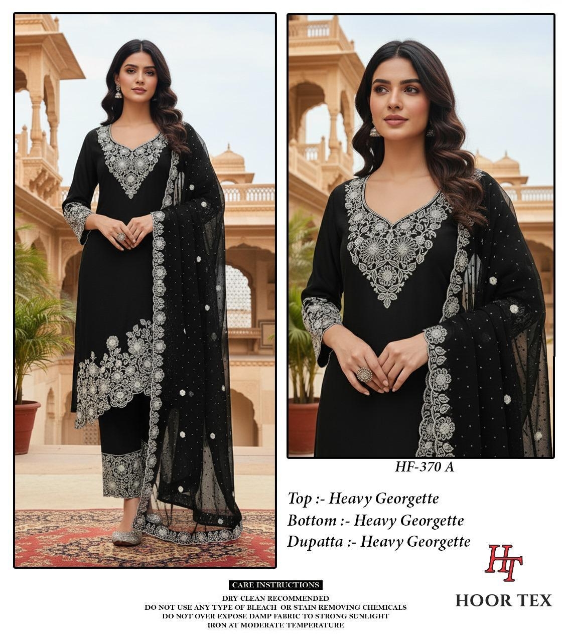 Hoor Tex HF-370 A To D Heavy Georgette  wholesale suit in surat
