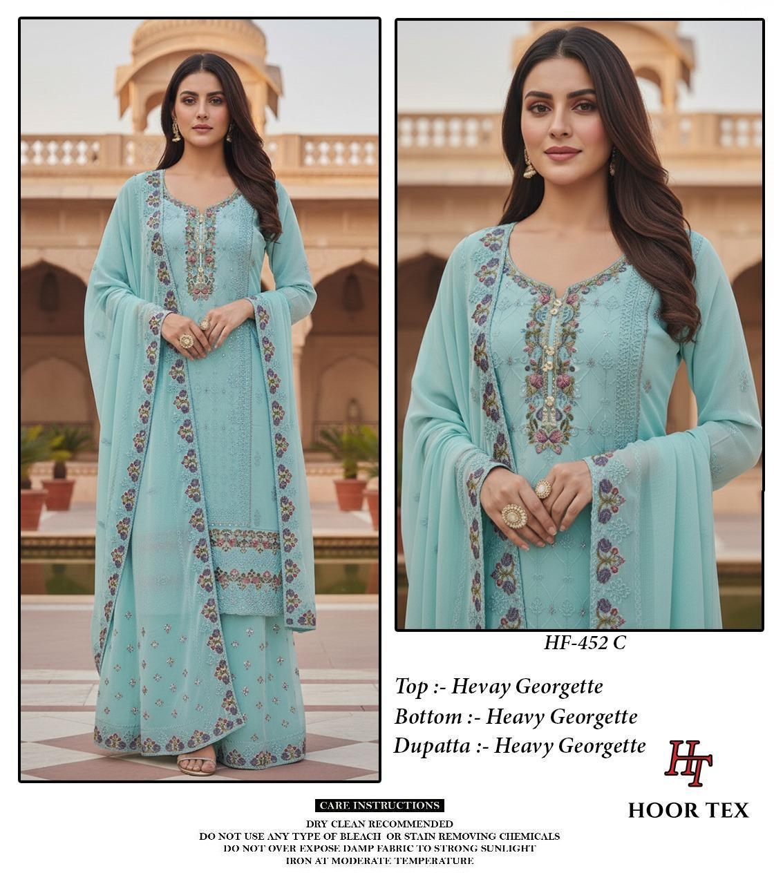 Hoor Tex HF-452 A To D Heavy Georgette wholesale suit in surat 
