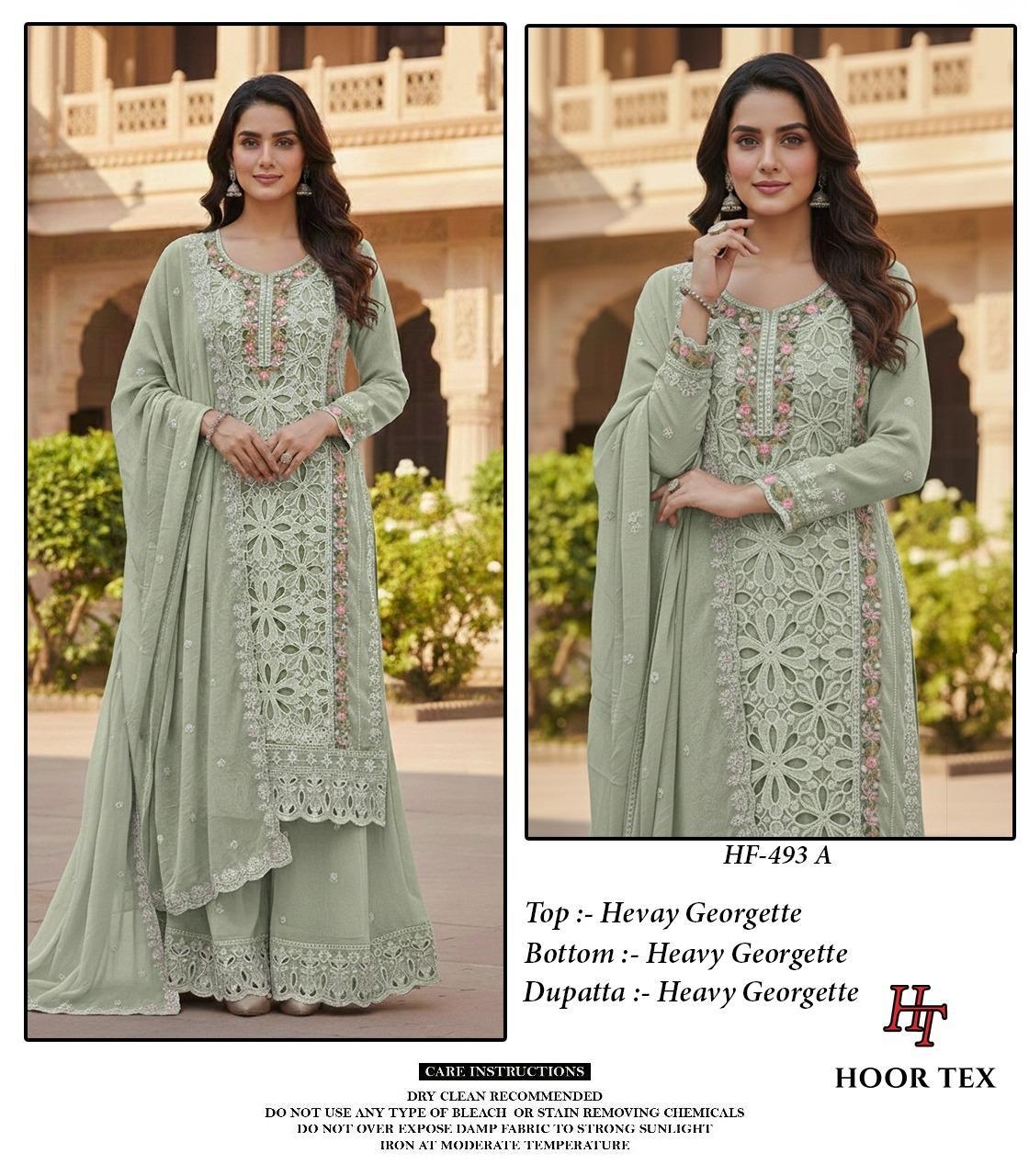Hoor Tex HF-493 A To D Heavy Georgette wholesale suit in surat