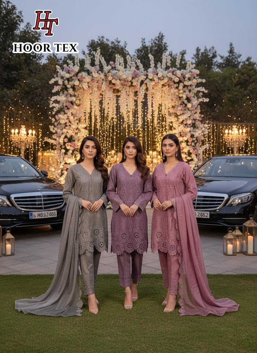 Hoor Tex  HF-497 A To C Supar Organza wholesale suit in surat