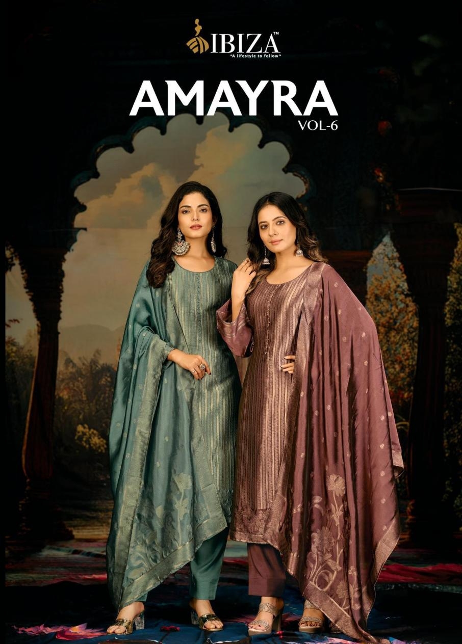 ibiza amayra vol 6 series 2591-2594 banglory silk jacquard wholesale suit 