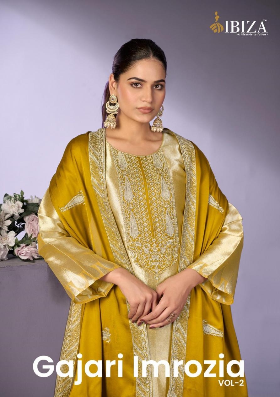 ibiza gajari imrozia vol 2 series 2951-2954 PURE  ZIRAF SILK JACQUARD wholesale suit 
