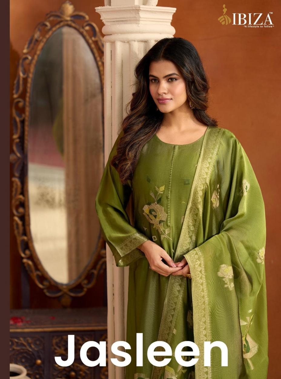 ibiza jasleen series 3021-3026 banglory silk jacquard wholesale suit in surat 