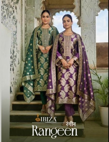 ibiza rangeen series 156038-156041 banglory silk jacquard wholesale suit 