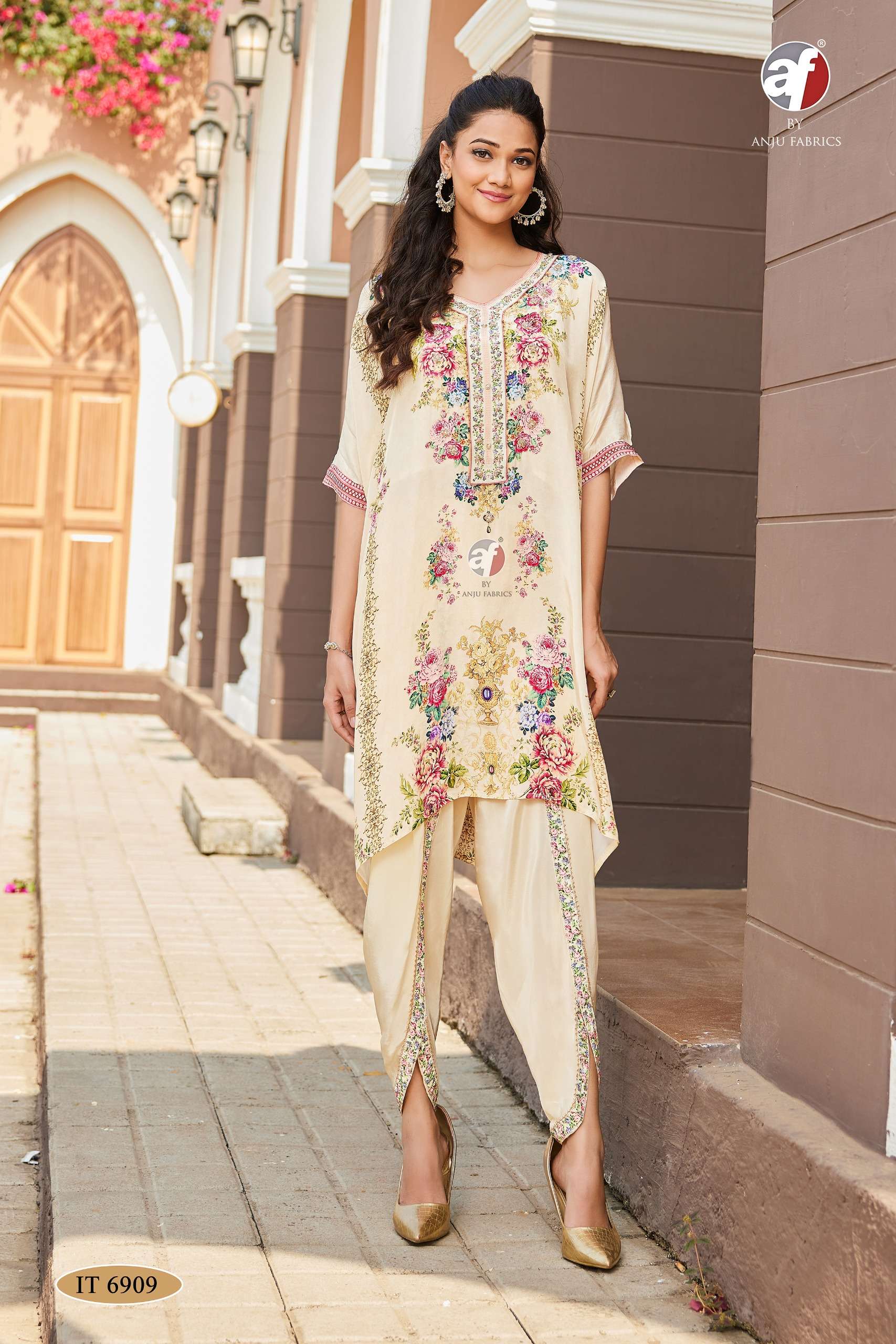 it691 PURE NATURAL CREPE wholesale suit in surat 