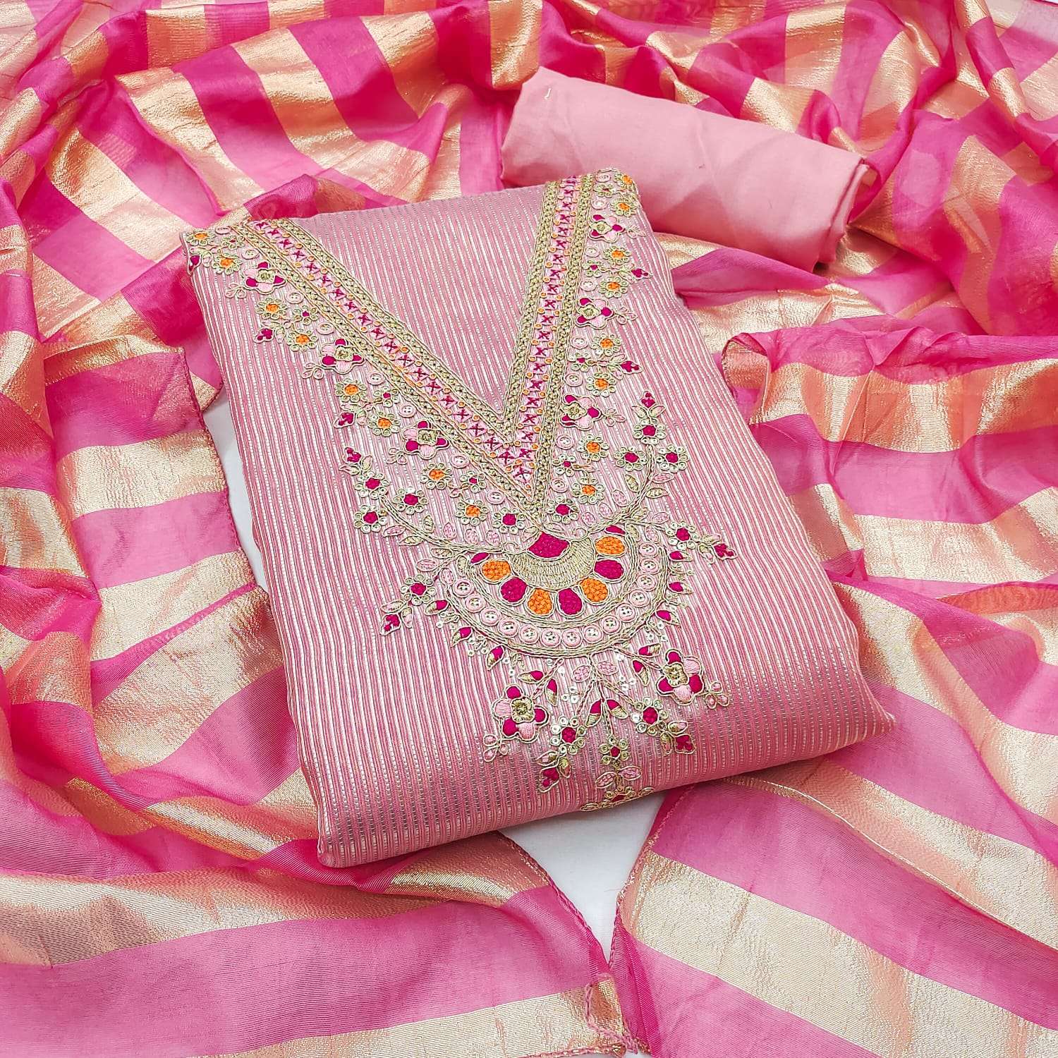 JIVORA SAISHA LINING SIMMER SILK wholesale suit in surat 