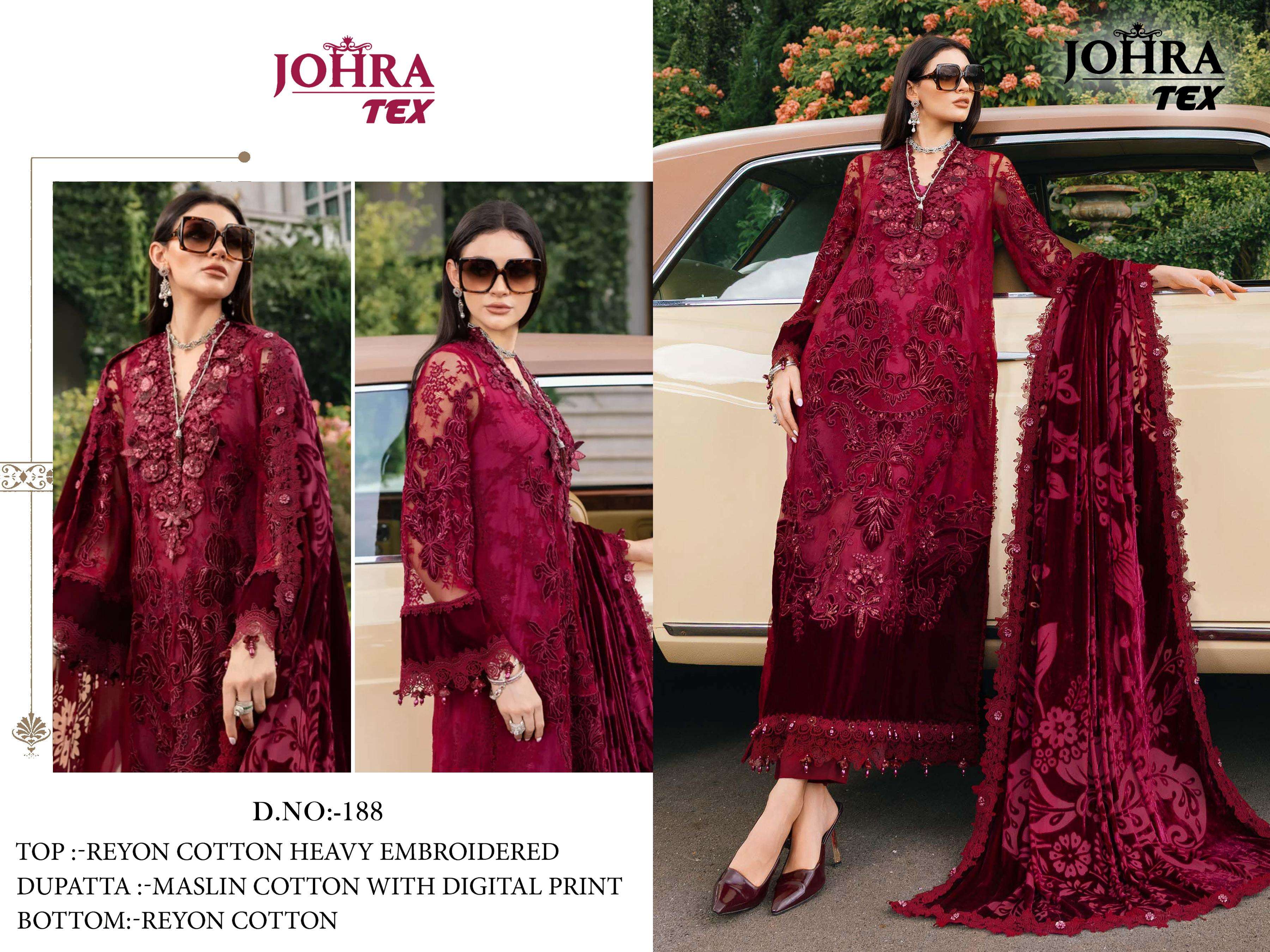 johra tex JT-188 RAYYON COTTON wholesale suit in surat 