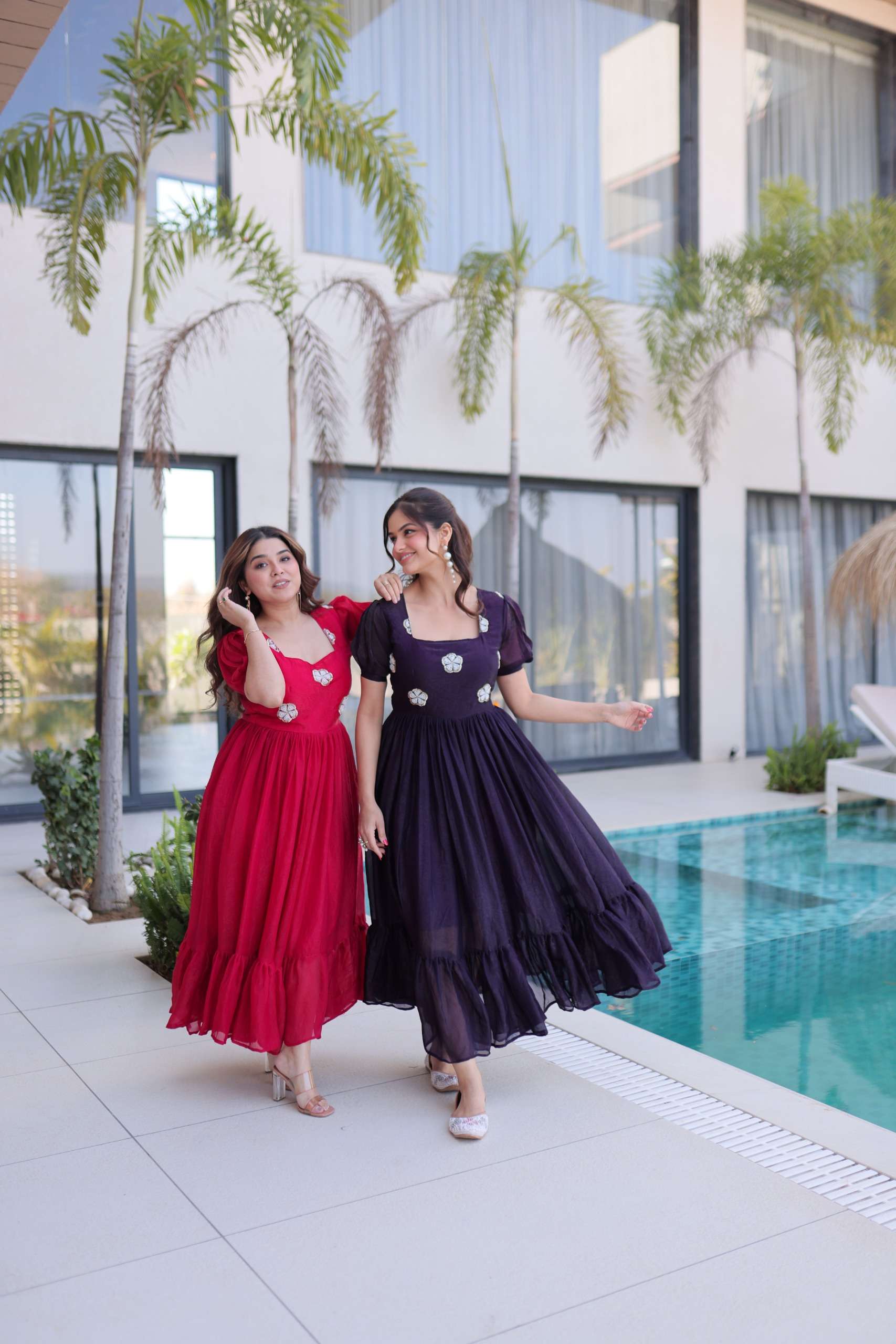 KA-1224 Fendi Silk With Beads Embroidered work wholesale kurti