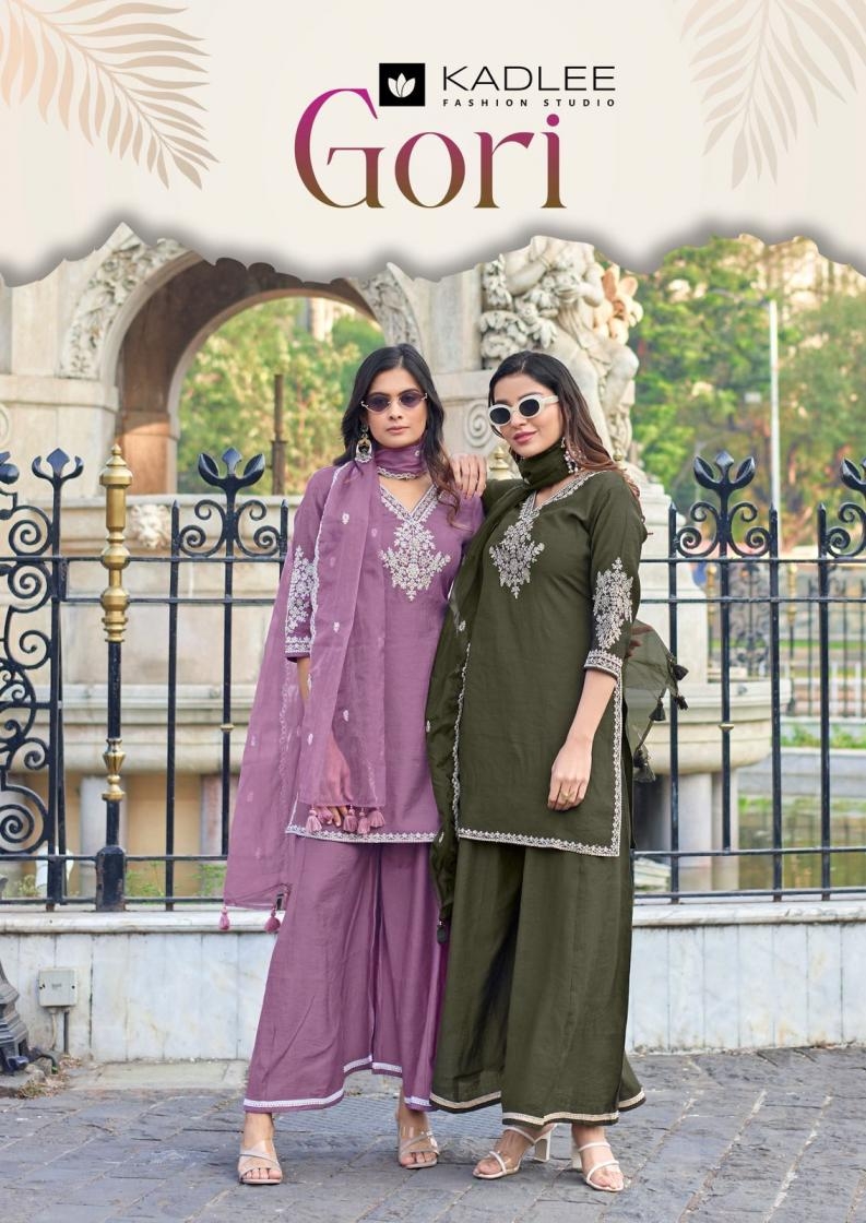 kadlee gori series 2001-2004 viscose Thread & Handwork readymade suit  