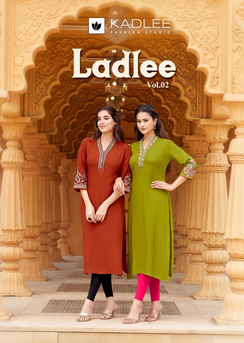 kadlee ladlee vol 2 series 1001-1006 rayon wholesale kurti in surat