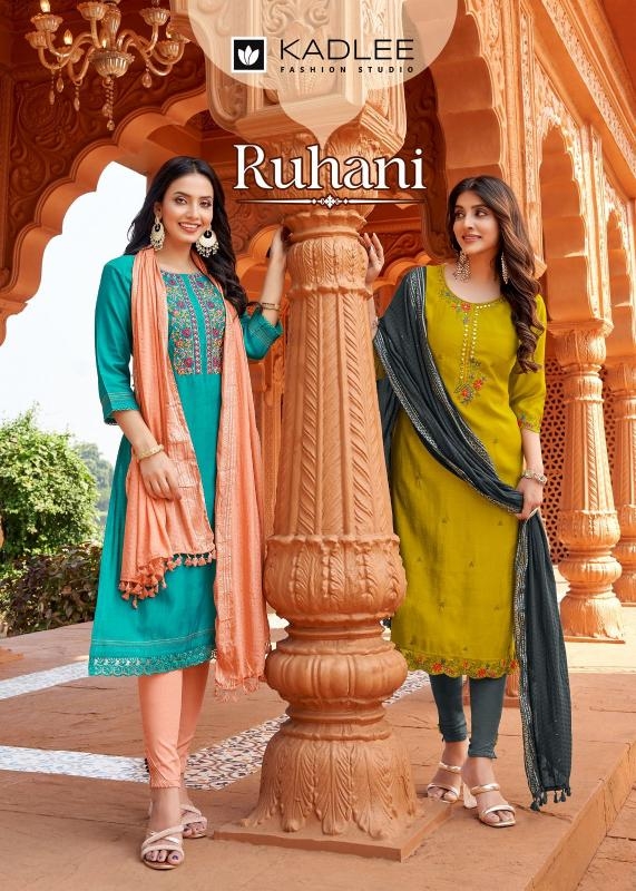 kadlee ruhani series 1001-1006 Viscose Weaving Thread & Handwork wholesale suit