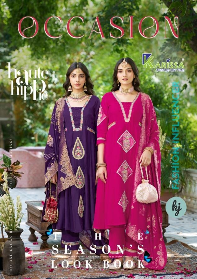 karissa occasion series 1001-1004 Premium heavy Viscose mall chanderi 