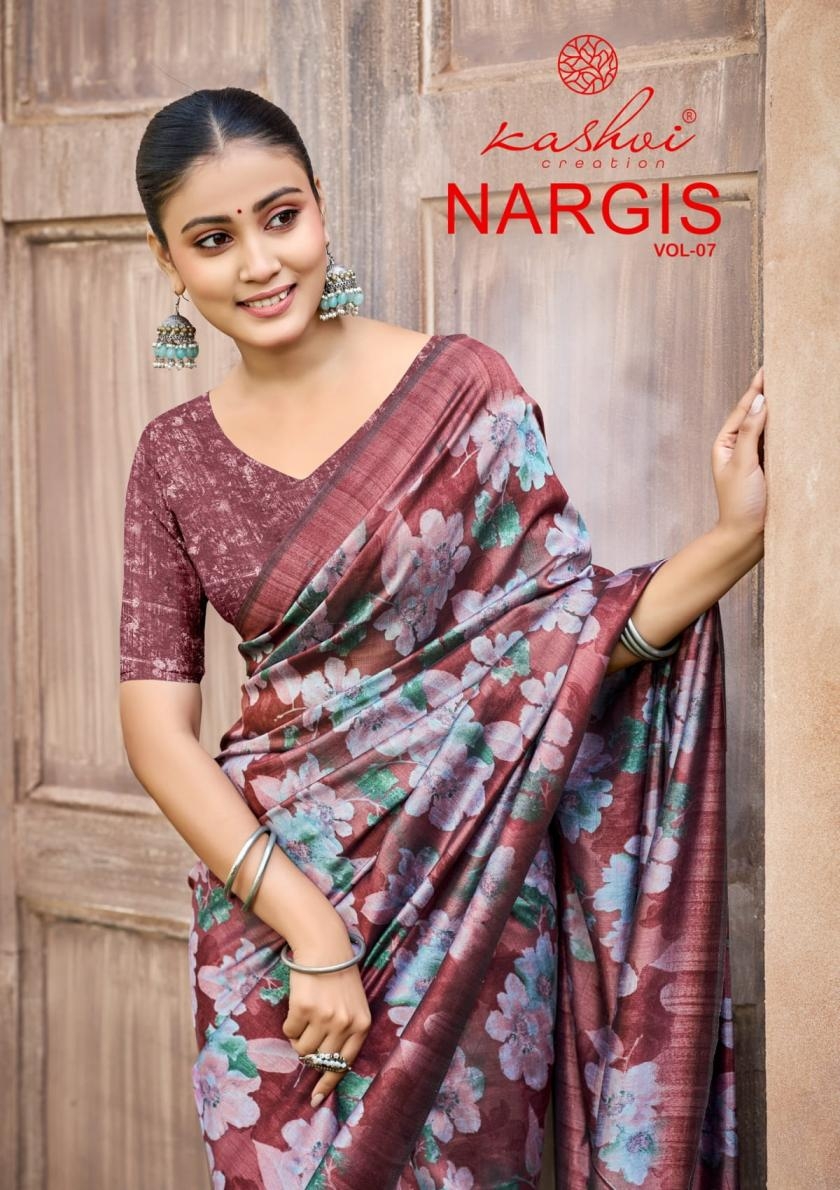 kashvi nargis vol 7 series 701-708 vichitra silk wholesale saree