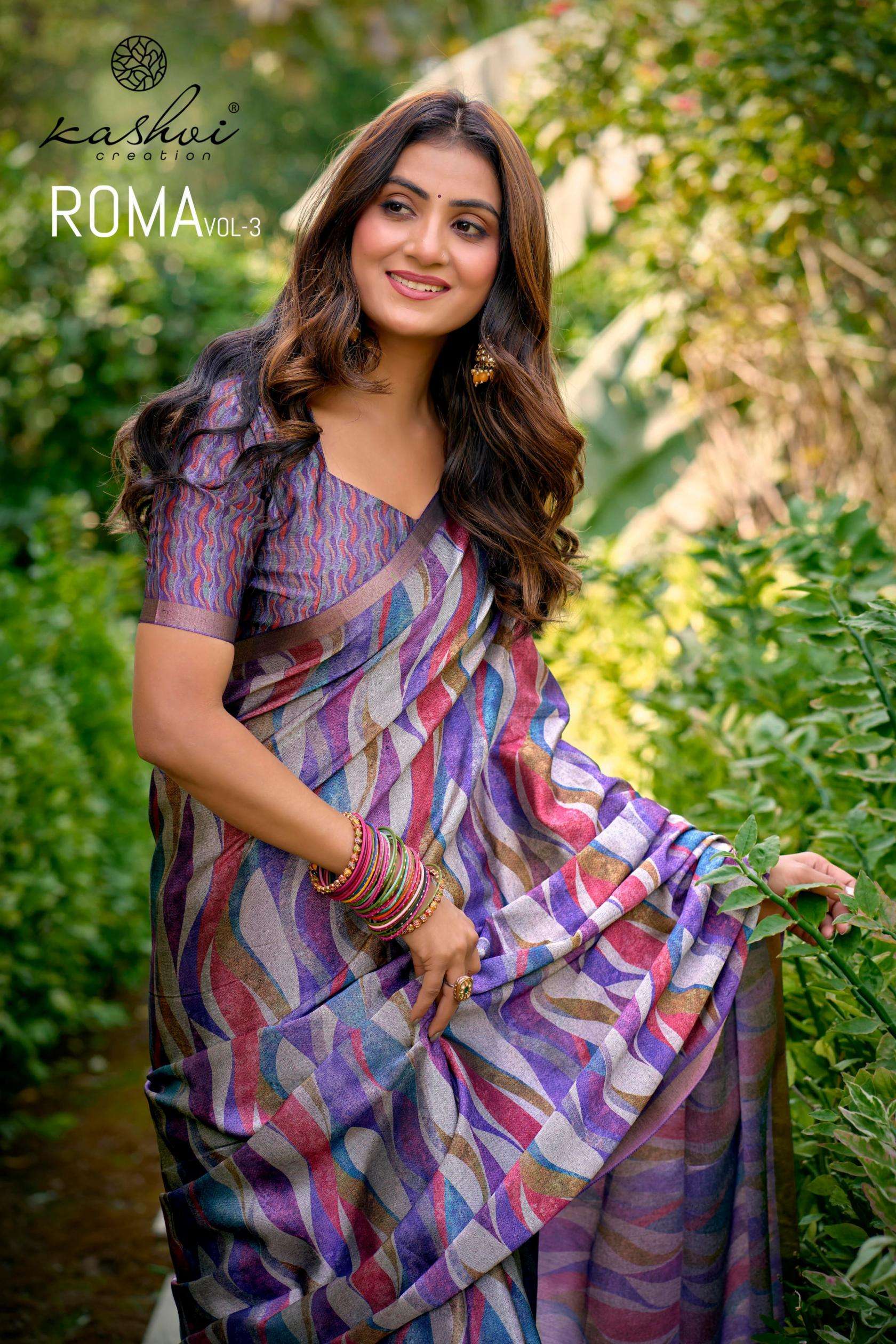 kashvi roma vol 3 series 301-308 cadbury silk saree wholesale surat