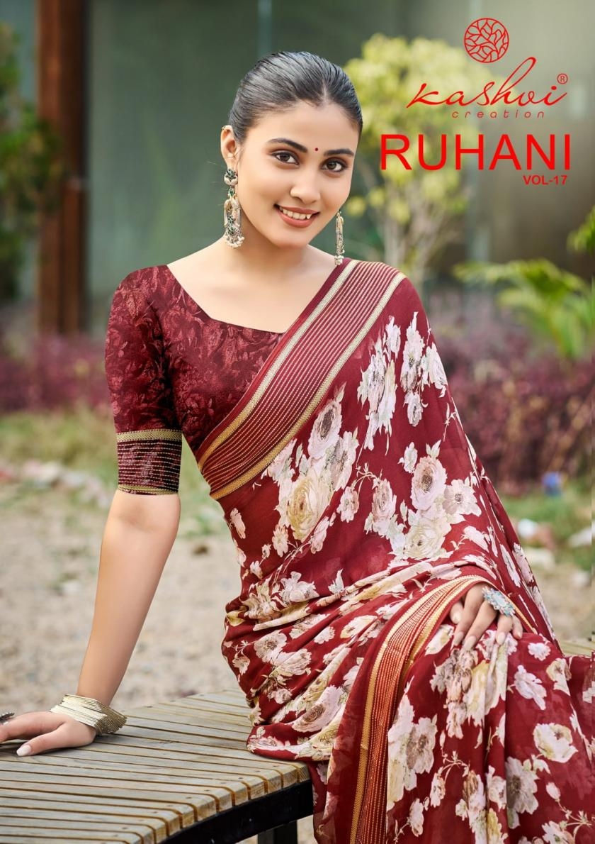 kashvi  ruhani vol 17 series 1701-1708 dull moss wholesale saree