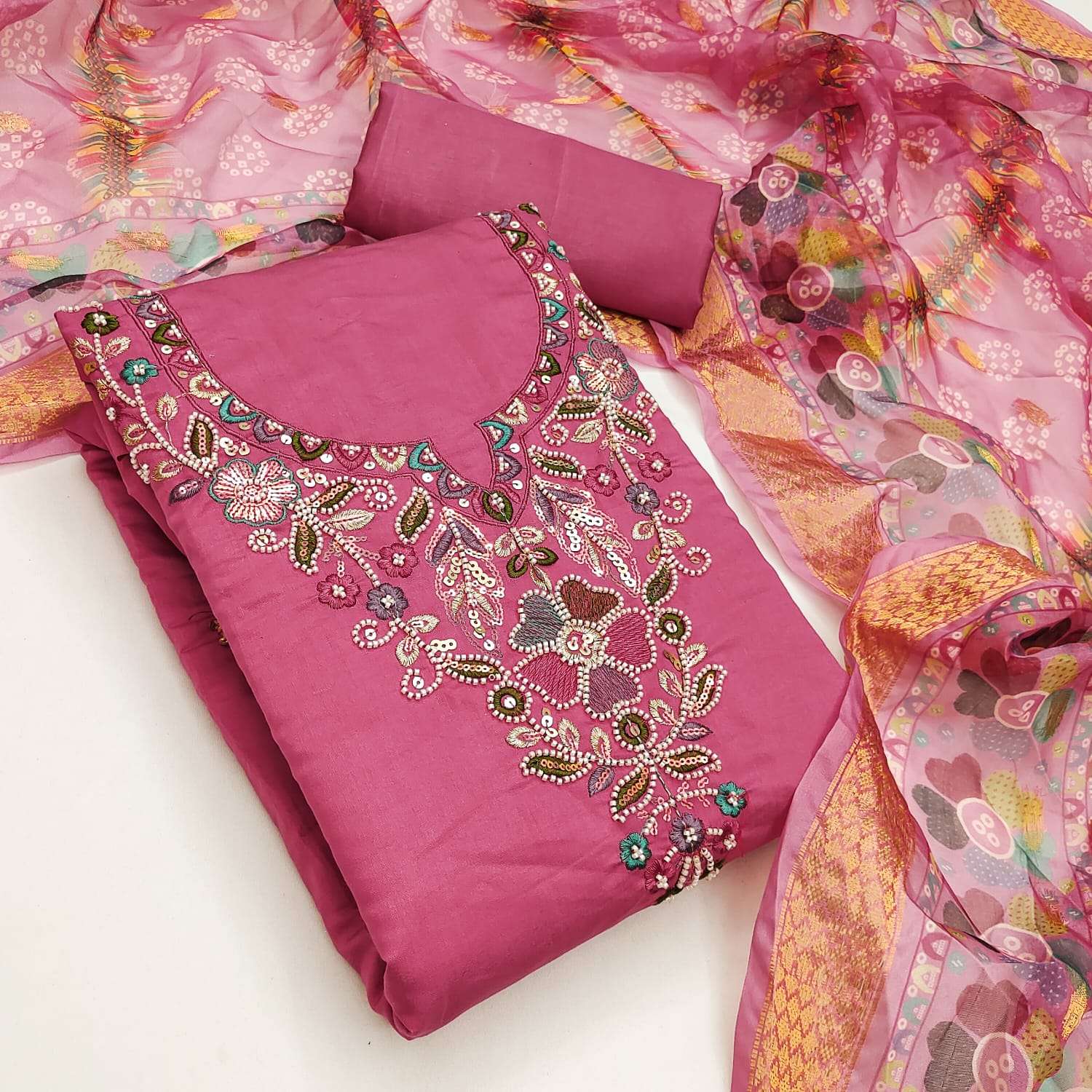 KASTURI PV ROMAN SILK MOTI SQUANCE BEAT WORK wholesale suit