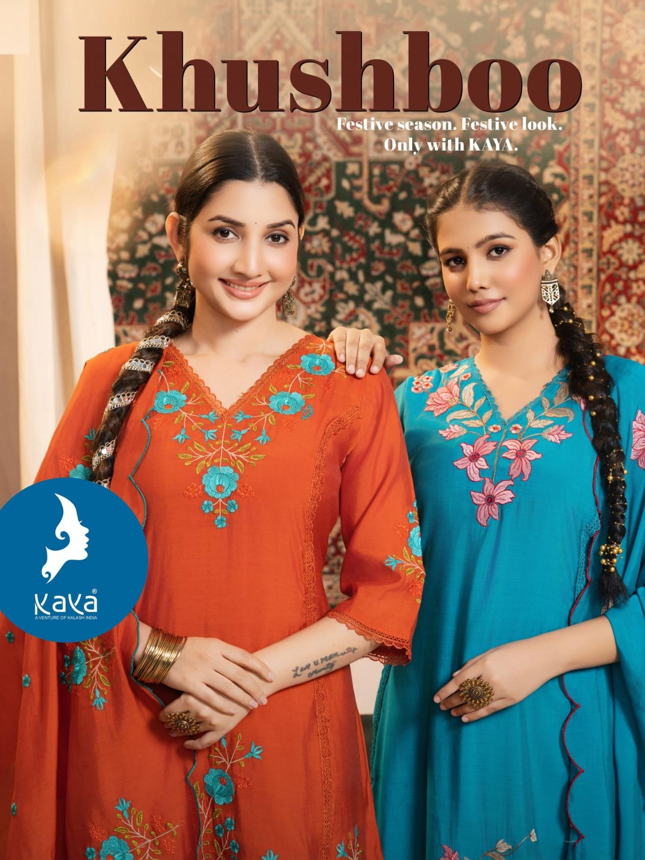kaya khushboo MUL CHANDERI wholesale readymade suit in surat 