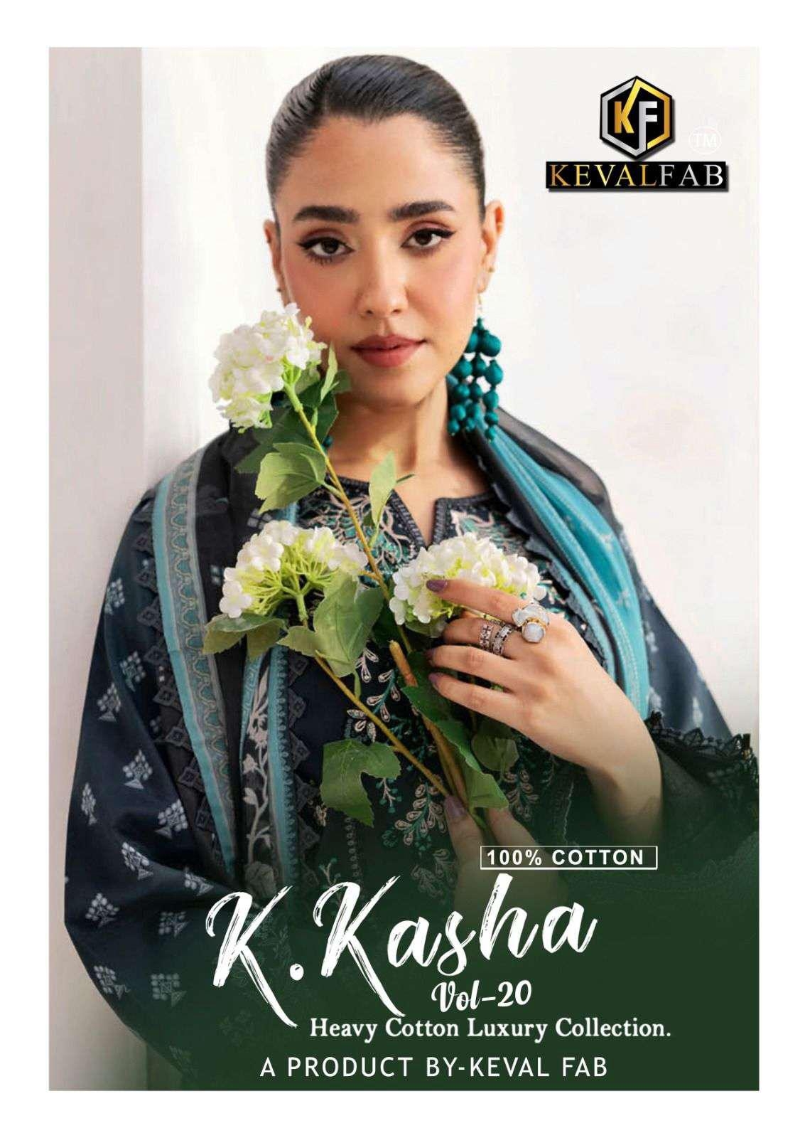 Keval Fab K Kasha Vol- 20  series 20001-20006 Cotton wholesale readymade suit in surat