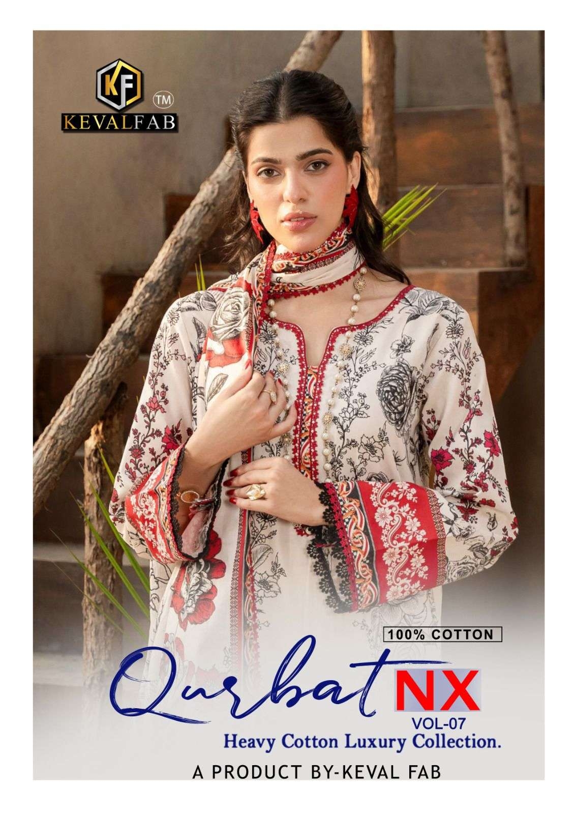 Keval Fab qurbat Nx Vol 7 series 7001-7006 Heavy Cotton wholesale suit