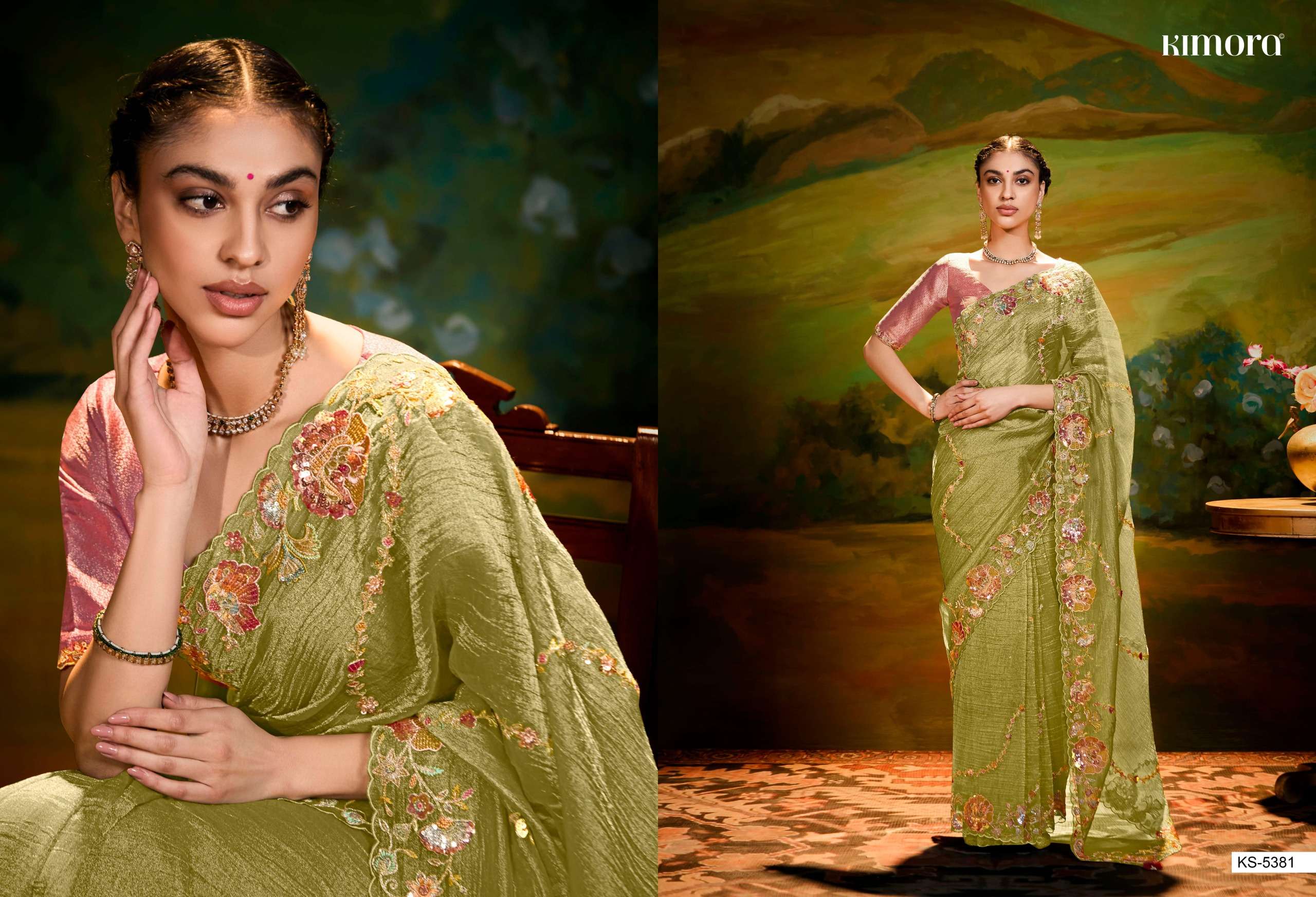 Kimora Kajal Vol -16 X Kajal-17 Fancy Fabric With Sequins wholesale saree