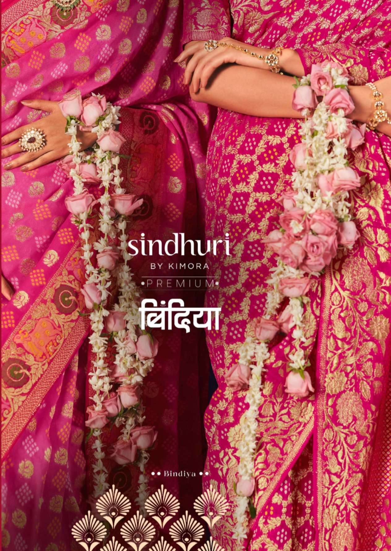 Kimora Sindhuri Premium Bindiya series 481-491 Pure Khaddi Georgette wholesale saree